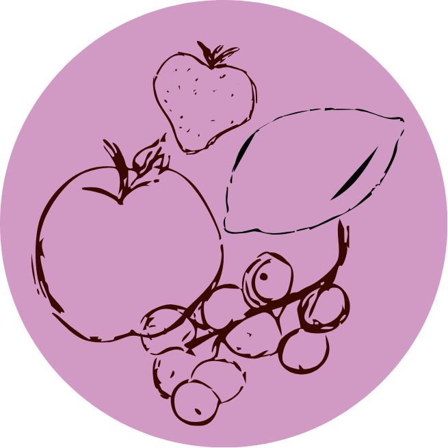 Getekend vers fruit